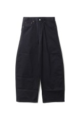 DEFORMATION WIDE COTTON PANTS - BLACK (ST.1390)