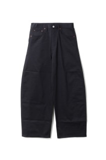 DEFORMATION WIDE COTTON PANTS - BLACK (ST.1390)