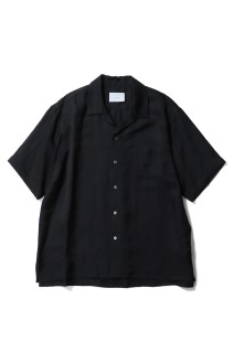 VIS/LI BRIGHT TWILL OPEN COLLAR SS SHIRT - DARK CHARCOAL (ST.1463)