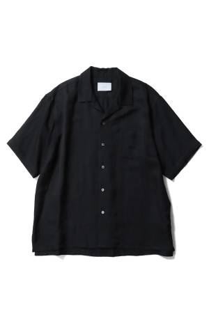 VIS/LI BRIGHT TWILL OPEN COLLAR SS SHIRT - DARK CHARCOAL (ST.1463)