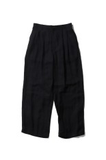 VIS/LI BRIGHT TWILL WIDE EASY TROUSERS - BLACK (ST.1466)