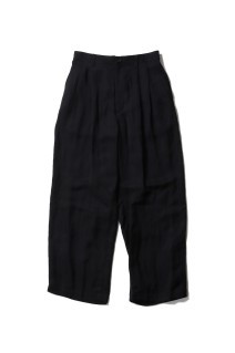 VIS/LI BRIGHT TWILL WIDE EASY TROUSERS - BLACK (ST.1466)