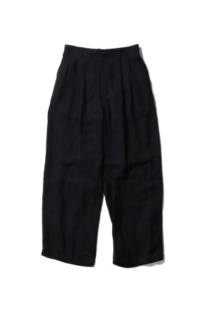 VIS/LI BRIGHT TWILL WIDE EASY TROUSERS - BLACK (ST.1466)