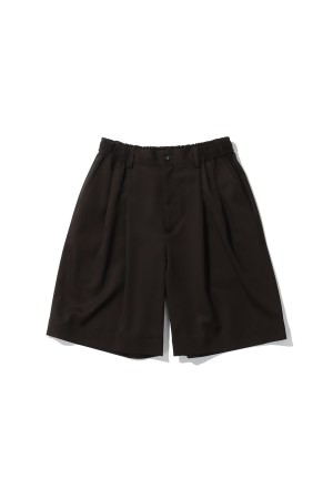 WIDE EASY SHORT TROUSERS - DARK BROWN (ST.1435)