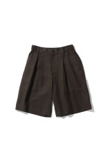 VIS/LI/RA TWILL WIDE EASY SHORT TROUSERS - KHAKI BROWN (ST.1437)
