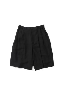 VIS/LI/RA TWILL WIDE EASY SHORT TROUSERS - BLACK (ST.1437)