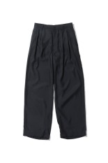 CUPRO TWILL WIDE EASY TROUSERS - BLACK (ST.1465)