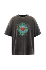 SS T-SHIRT / HEART / BLACK (SM-MK8-0000-003)
