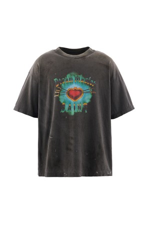 SS T-SHIRT / HEART / BLACK (SM-MK8-0000-003)