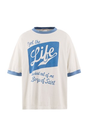 BOS_SS T-SHIRT / RINGER TEE / WHITE (SM-MK8-0000-C16)