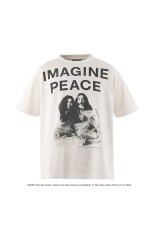 JL_SS T-SHIRT / IMAGINE PEACE / WHITE (SM-MK8-0000-C27)