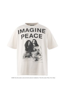 JL_SS T-SHIRT / IMAGINE PEACE / WHITE (SM-MK8-0000-C27)