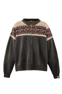 BAPE_ZIP CARDIGAN / CHARCOAL (SM-MK8-0000-C52)