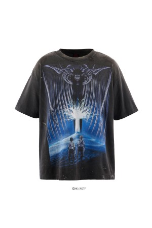 AOT_SS TEE / ATTACK ON TITAN / BLACK (SM-MK8-0000-C77)