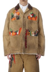 VEGETABLE EMBROIDERY WORK JACKET - BEIGE (26SS19BL249)