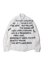 KINMEDAI LINE MESSAGE SHIRT - WHITE (26SS42SH172)