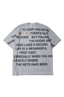 KINMEDAI LINE MESSAGE TEE - ASH (26SS32CS427)