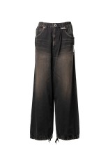 LIGHT WIDE JEANS / BLACK (J16PT123)