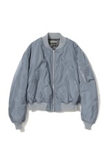 HIGH DENSITY SILK TWILL FLIGHT BLOUSON - BLUE GRAY (A26SB02AR)
