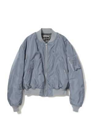 HIGH DENSITY SILK TWILL FLIGHT BLOUSON - BLUE GRAY (A26SB02AR)