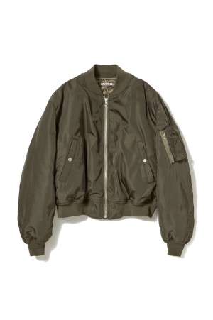 HIGH DENSITY SILK TWILL FLIGHT BLOUSON - DARK OLIVE (A26SB02AR)