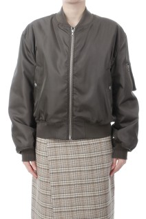 HIGH DENSITY SILK TWILL FLIGHT BLOUSON - DARK OLIVE (A26SB02AR)