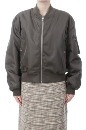 HIGH DENSITY SILK TWILL FLIGHT BLOUSON - DARK OLIVE (A26SB02AR)