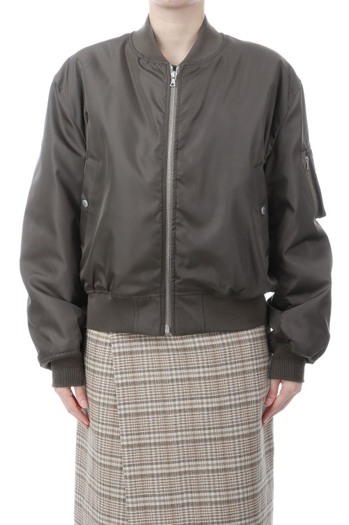 HIGH DENSITY SILK TWILL FLIGHT BLOUSON - DARK OLIVE (A26SB02AR