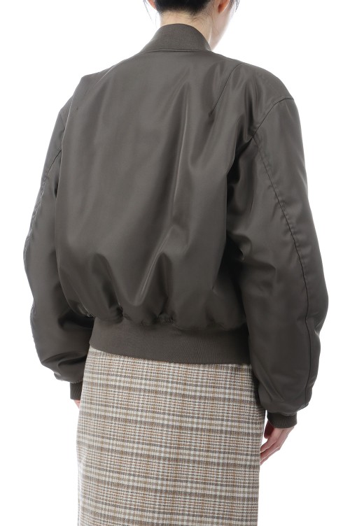 HIGH DENSITY SILK TWILL FLIGHT BLOUSON - DARK OLIVE (A26SB02AR
