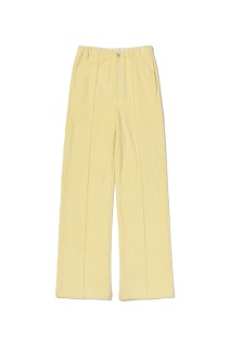 COTTON NYLON PILE PANTS - LIGHT YELLOW (A26SP04DP)