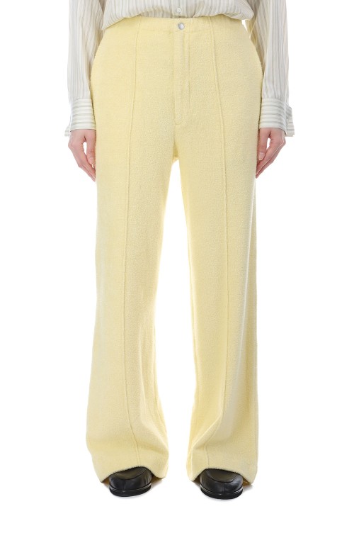 COTTON NYLON PILE PANTS - LIGHT YELLOW (A26SP04DP) | セレクト