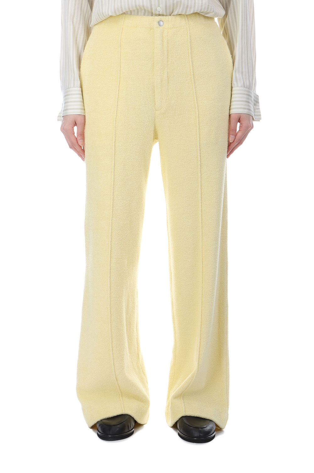 COTTON NYLON PILE PANTS - LIGHT YELLOW (A26SP04DP) | セレクト