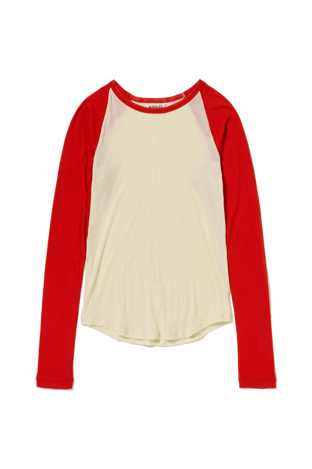 SUPER HIGH GAUGE SHEER RIB RAGLAN P/O - IVORYxRED (A26SP06HF
