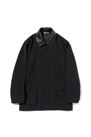WOOL MAX CANVAS BLOUSON - BLACK (A26SB06WC)