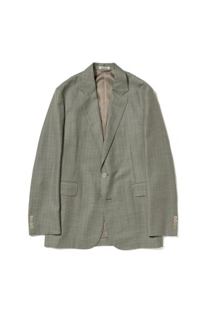 BLUEFACED WOOL JACKET - KHAKI GRAY STRIPE (A26SJ03BA)