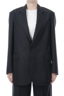 BLUEFACED WOOL JACKET - CHARCOAL NAVY STRIPE (A26SJ03BA)