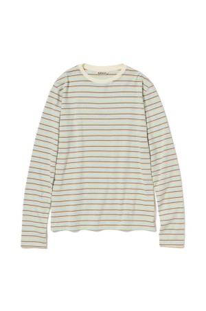 GRADIENT STRIPE JERSEY L/S TEE - FADE MINT STRIPE (A26SP03GJ)
