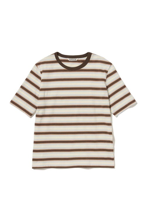 GRADIENT STRIPE JERSEY TEE - FADE BROWN STRIPE (A26ST04GJ