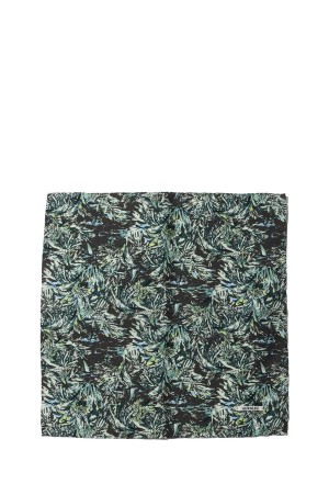 PRINTED AIRY SILK SCARF - SMALL - DARK BROWN (A26SS06AP)
