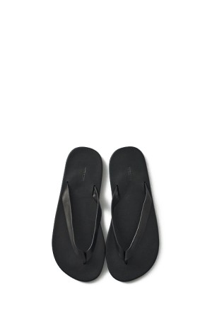 SOFT LEATHER FLIP-FLOPS - BLACK (A26SS11QD)