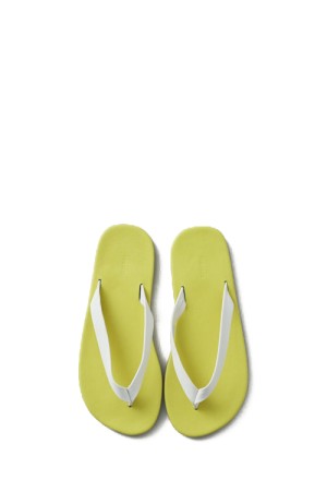 SOFT LEATHER FLIP-FLOPS - YELLOWxWHITE (A26SS11QD)