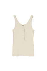 ORGANIC COTTON FINE RIB TANK - IVORY (A26ST03OF)