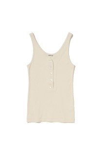 ORGANIC COTTON FINE RIB TANK - IVORY (A26ST03OF)