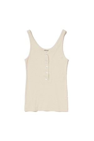 ORGANIC COTTON FINE RIB TANK - IVORY (A26ST03OF)