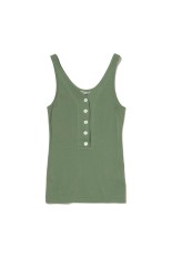ORGANIC COTTON FINE RIB TANK - SAGE GREEN (A26ST03OF)