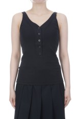 ORGANIC COTTON FINE RIB TANK - DARK NAVY (A26ST03OF)