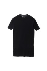 SUPER HIGH GAUGE SHEER RIB TEE - BLACK (A00T03HF)