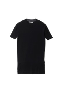 SUPER HIGH GAUGE SHEER RIB TEE - BLACK (A00T03HF)