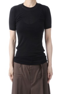 SUPER HIGH GAUGE SHEER RIB TEE - BLACK (A00T03HF)