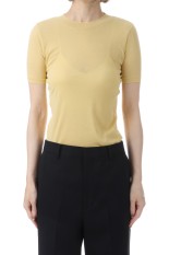 SUPER HIGH GAUGE SHEER RIB TEE - MUSTARD (A00T03HF)